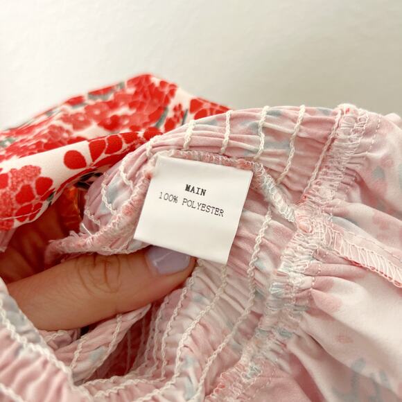 [Hello Molly] Orange Floral Print Smocked Ruffle Haven View Dress NWT Sz Large L - Picture 12 of 12